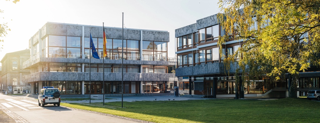 Außenansicht des Bundesverfassungsgerichts in Karlsruhe