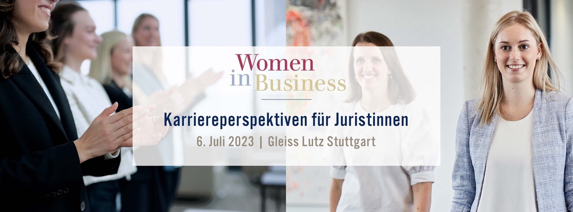 Women in Business - Karriereperspektiven für Juristinnen background picture