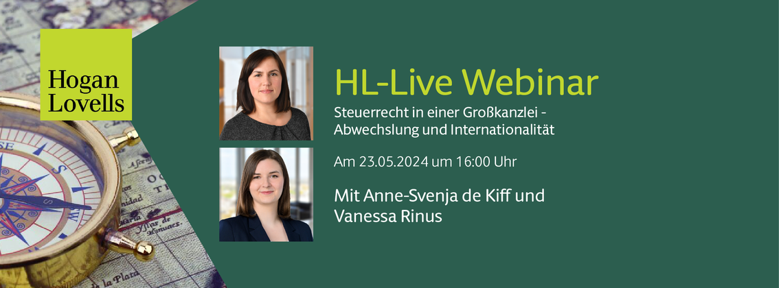 HL-Live Webinar: Steuerrecht in einer Großkanzlei - Abwechslung & Internationalität  background picture