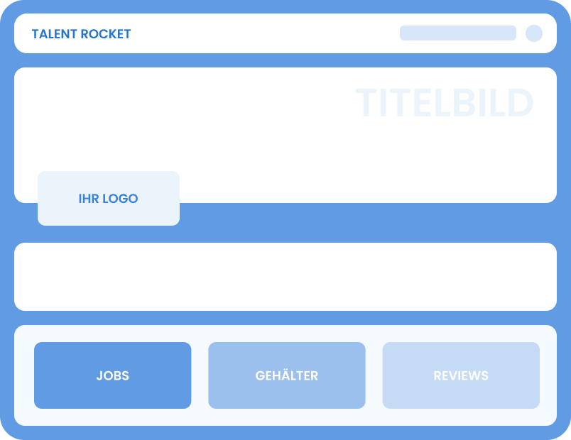 Informatives Icon mit einem Arbeitgeberprofil