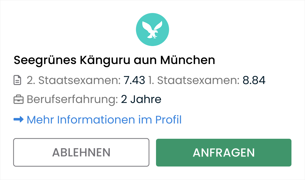 Screenshot aus Talent Rocket mit anonymisierten Talentprofil.