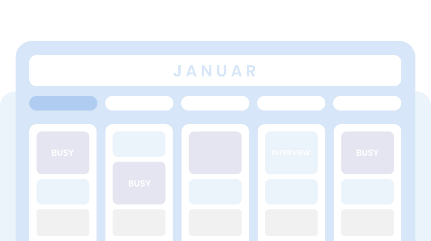 Abstrakte, informative Grafik mit einem Kalender.