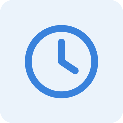 Kleines informatives Icon mit einer Analoguhr