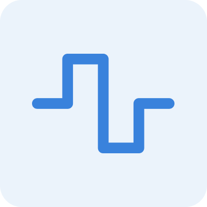 Informatives Icon mit schwankendem Graph