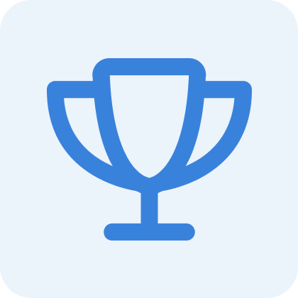 Informatives Icon mit einer Trophäe