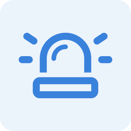 Informatives Icon mit Sirene