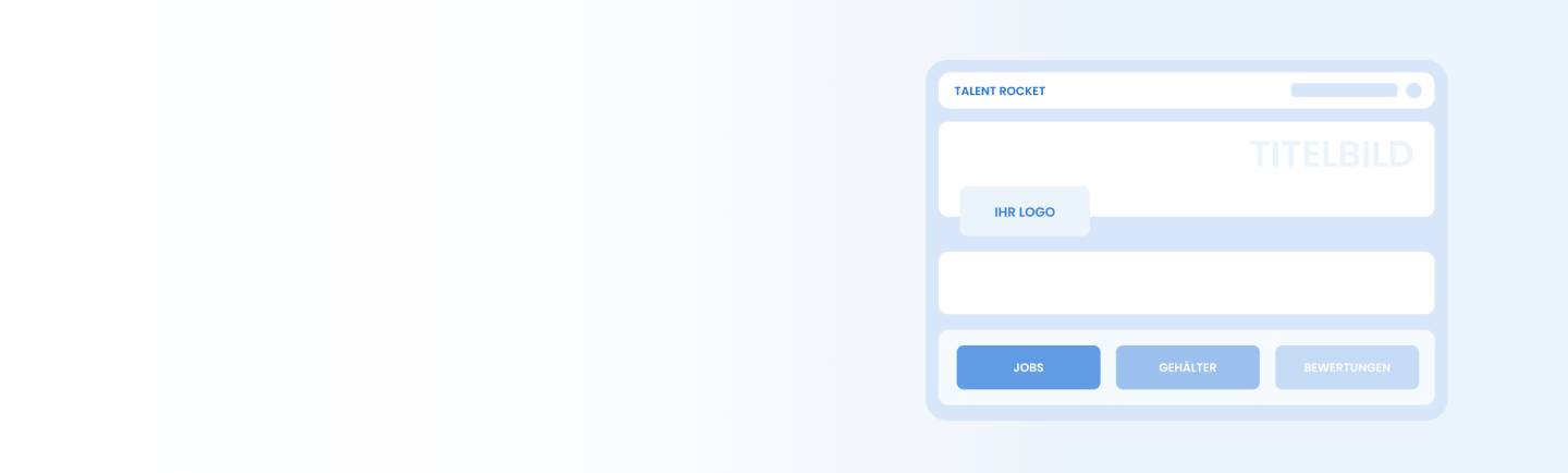 Abstrakte Darstellung eines Arbeitgeberprofils auf Talent Rocket