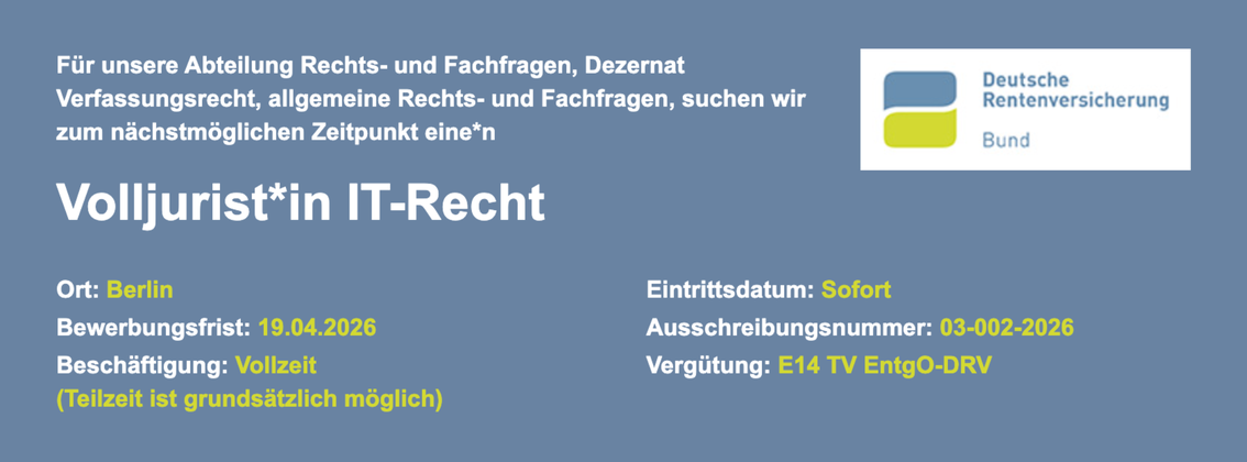 Volljurist*in IT-Recht background picture