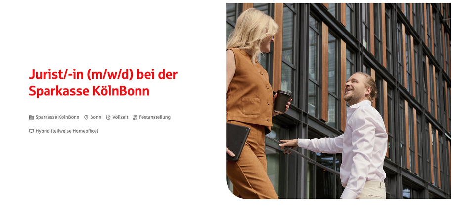 Jurist/-in (m/w/d) bei der Sparkasse KölnBonn background picture