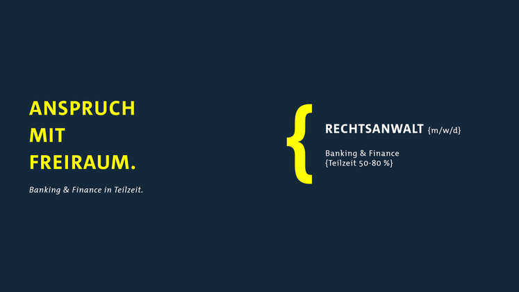 Rechtsanwalt (m/w/d) Banking & Finance (Teilzeit 50-80 %) background picture