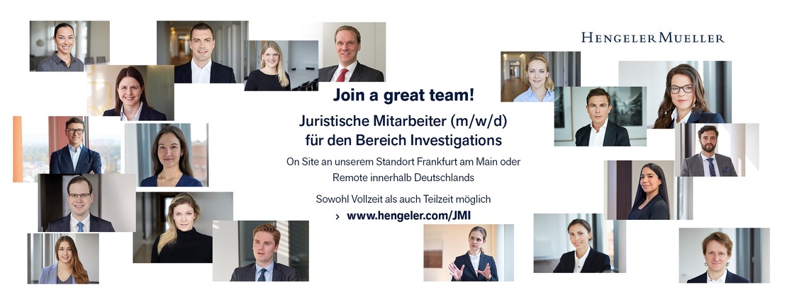 Juristische Mitarbeiter (m/w/d) Investigations background picture